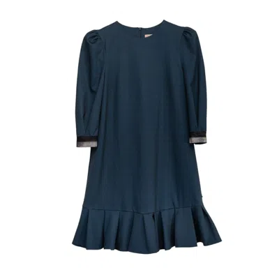 Dolores Promesas Women's Blue Selena Ruffle Dress