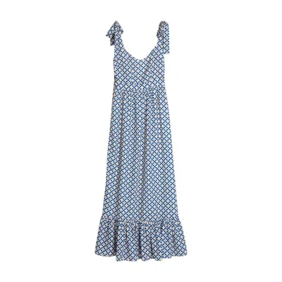 Dolores Promesas Women's Blue Tropez Flared Midi Dress