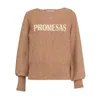 Dolores Promesas Women's Brown Camel Promesas Knitted Sweater In Brown