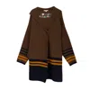 Dolores Promesas Women's Brown Carmen Striped Knitted Cardigan In Brown