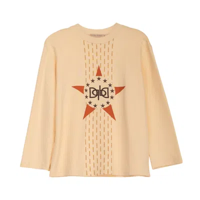 Dolores Promesas Women's Brown Cream Star T-shirt