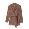 Dolores Promesas Women's Brown Manuela Geometric Print Blazer In Brown