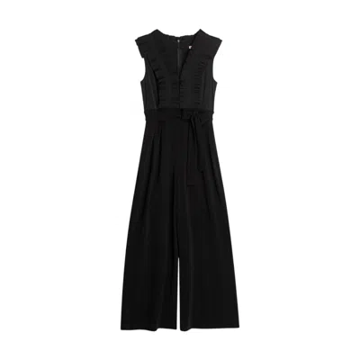 Dolores Promesas Women's Clair Black Ruffle Jumpsuit