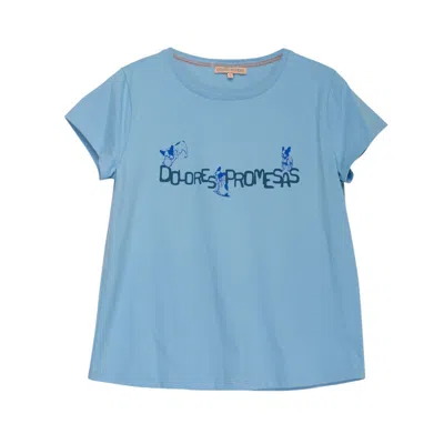 Dolores Promesas Women's Dolores Y Tula Casual Blue T-shirt