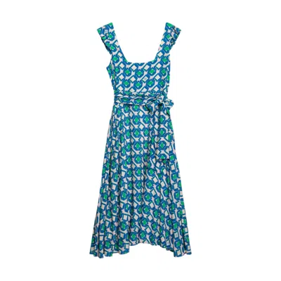 Dolores Promesas Women's Eda Blue Flared Midi Dress