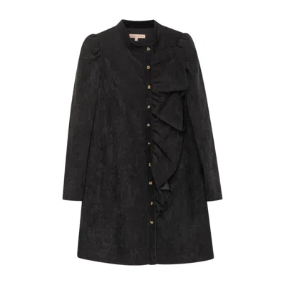 Dolores Promesas Women's Filipa Short Black Ruffle Dress