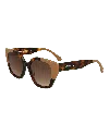 Dolores Promesas Women's Gold / Black Havana Beak-shaped Spectacles With A Tendency To Beak And Make-up Color. In Gold/black