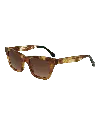 Dolores Promesas Women's Gold / Black Havana Beak Trend Glasses With Butterfly Print In Gold/black