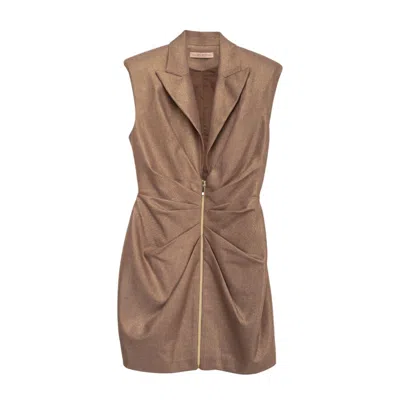 Dolores Promesas Women's Gold Monica Shoulder Pads Dress