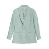 Dolores Promesas Women's Green Oversize Crossed Blazer In Green