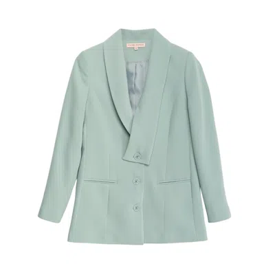 Dolores Promesas Women's Green Oversize Crossed Blazer