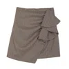 Dolores Promesas Women's Grey Draped Mini Skirt In Grey