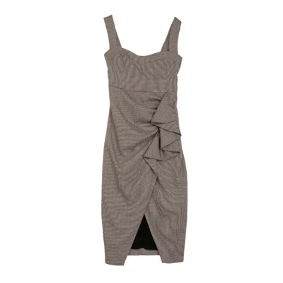 Dolores Promesas Women's Grey Draped Pichi Dress