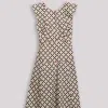 Dolores Promesas Women's Lune Geometric Print Midi Dress