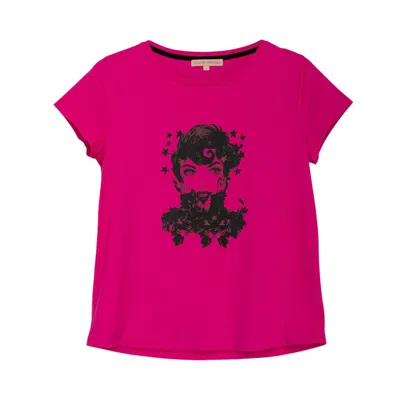 Dolores Promesas Women's Pink / Purple Fuchsia Dolores Illustrated T-shirt In Pink/purple