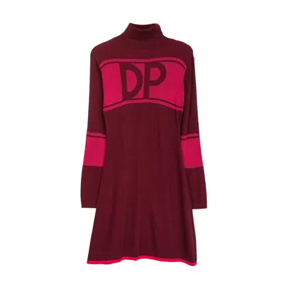 Dolores Promesas Women's Pink / Purple Light Fuchsia Short Swan Neck Dress In Pink/purple