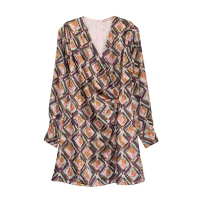 Dolores Promesas Women's Pink / Purple Miranda Wrap Dress In Pink/purple