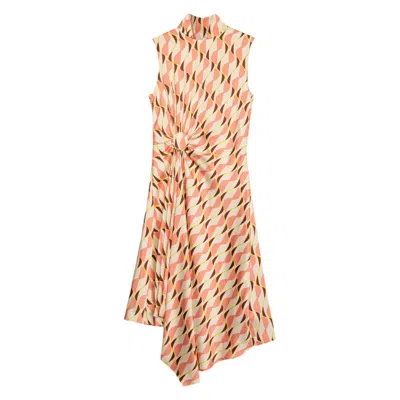 Dolores Promesas Women's Pink / Purple Ondine Draped Midi Dress
