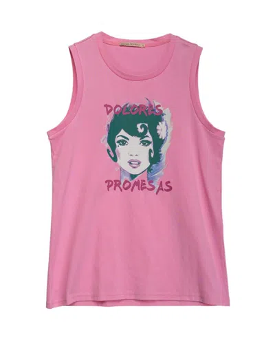 Dolores Promesas Women's Pink / Purple T-shirt Pink Sleeveless Dolores In Pink/purple