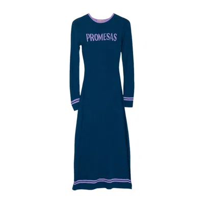 Dolores Promesas Women's Promesas Marta Blue Midi Dress