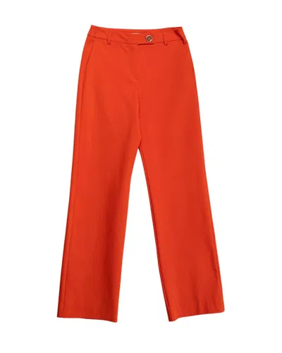 Dolores Promesas Women's Red Straight Trousers