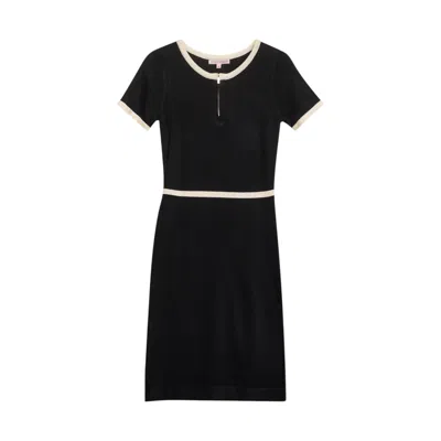 Dolores Promesas Women's Short Black Knit Dress With Tulle