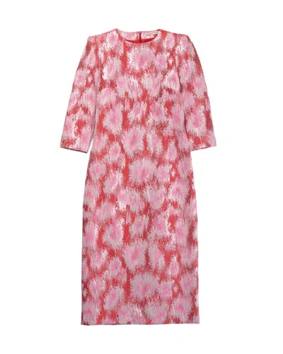 Dolores Promesas Women's Straight Midi Dress With Pagoda Sleeves In Pink