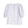 Dolores Promesas Women's White Jane Puff Sleeve Blouse