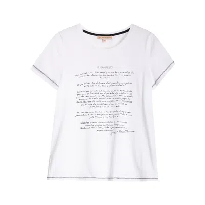 Dolores Promesas Women's White Manifiesto T-shirt