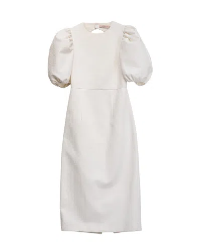Dolores Promesas Women's White Piqué Midi Dress