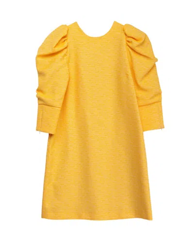 Dolores Promesas Women's Yellow / Orange Yellow Puffed Sleeve Paz Mini Dress In Yellow/orange