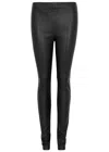 DOM GOOR DOM GOOR BLACK LEATHER LEGGINGS