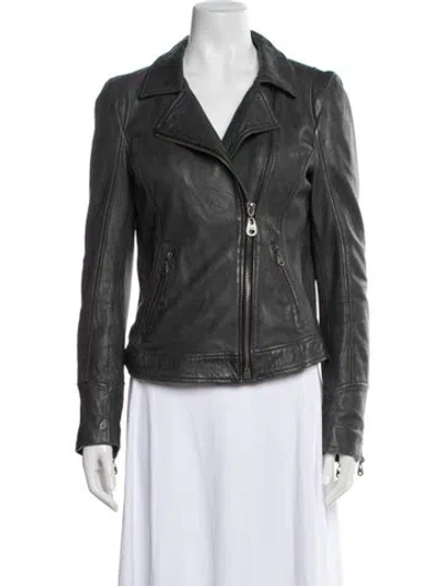 Pre-owned Doma Biker Jacket In Gray