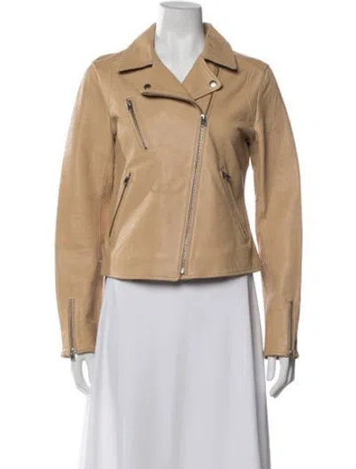 Pre-owned Doma Biker Jacket In Neutral