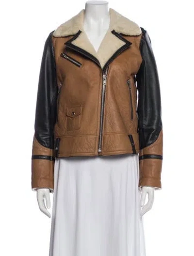 Pre-owned Doma Shearling Fur Jacket In Brown
