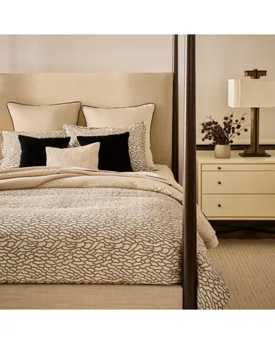 Domani Home Kaleido Linen Duvet Set - Cream/pewter In Neutral