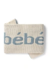 Domani Home Bebe Baby Blanket In Ivory/ Blue
