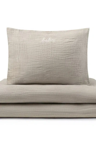 Domani Home Bebe Cotton Gauze Boudoir Sham In Taupe