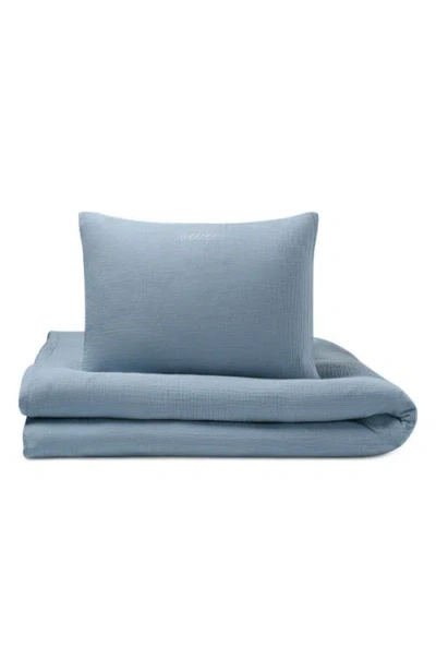 Domani Home Bebe Cotton Gauze Crib Duvet Cover In Blue