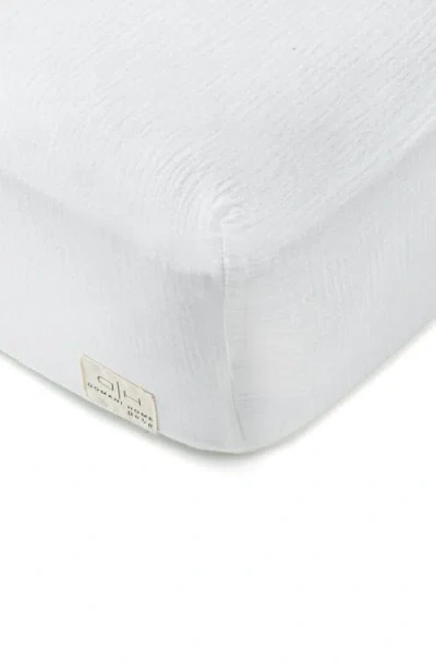 Domani Home Bebe Cotton Gauze Sham, Crib Sheet & Duvet Cover Set In White