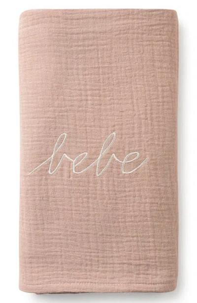 Domani Home Bebe Cotton Muslin Waffle Swaddle In Pink