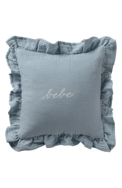 Domani Home Bebe Ruffle Cotton Gauze Accent Pillow Sham In Blue