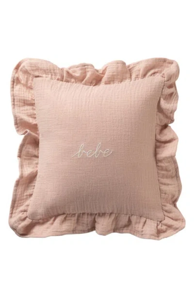 Domani Home Bebe Ruffle Cotton Gauze Accent Pillow Sham In Pink
