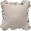 Domani Home Bebe Ruffle Cotton Gauze Accent Pillow In Taupe
