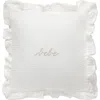 Domani Home Bebe Ruffle Cotton Gauze Accent Pillow In White