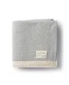 Domani Home Brunello Baby Blanket In Blue With Cream Dots