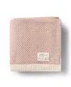 Domani Home Brunello Baby Blanket In Pink With Cream Dots