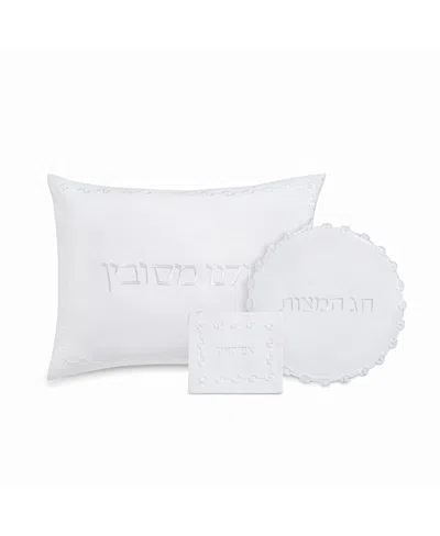 Domani Home Chain Link Pesach Set, 3 Piece In White