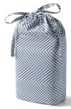 Domani Home Leze Blue 3 Piece Crib Duvet Set In Pouch In Blue