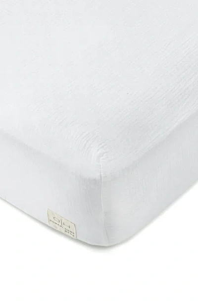 Domani Home Cotton Gauze Crib Sheet In White